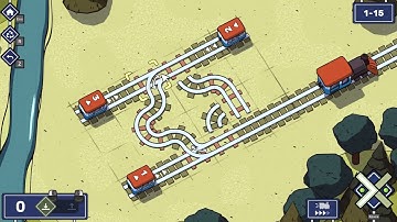 Railbound ( Level 1-15 | Hard 2D Puzzle Game ) | Tutorial and Gameplay