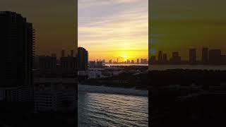 Miami Beach sunset ❤️ #shorts #travel #beach #miami
