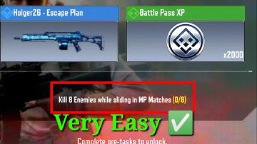 Kill 8 enemies while sliding in mp matches | Call of duty mobile