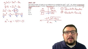Algebra 1 STAAR: Grossi Solves Question 7 from 2017 by Hand