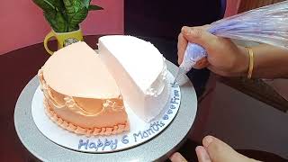 Full tutorial of semi fondant rice ceremony theme cake design #riceceremoneycake #annaprasancake