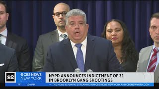 NYPD announces indictments of 32 in Brooklyn gang shootings