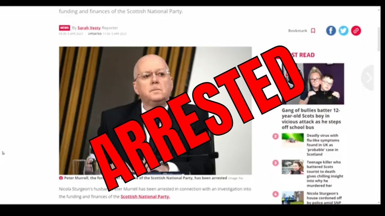 SNP ARRESTED. PETER MURRELL.