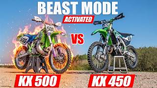 KX500 2 Stroke vs KX450 4 Stroke!