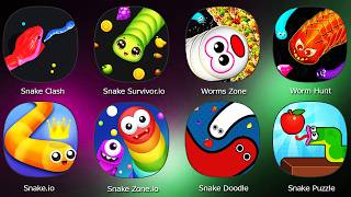 Snake Clash,Snake Survivor.io,Worms Zone,Worm Hunt,Snake Zone.io,Snake Puzzle,Snake Doodle screenshot 2