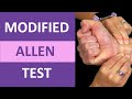 Modified Allen Test for Arterial Blood Gas (ABG) Procedure Collection Blood Draw Download Mp4