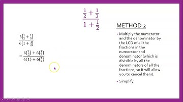 MAT 095 7.7 Simplifying Complex Fractions