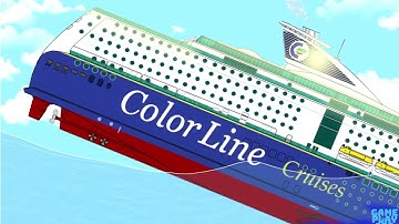 Sinking the Color Magic Ship by the Bow in the Floating Sandbox