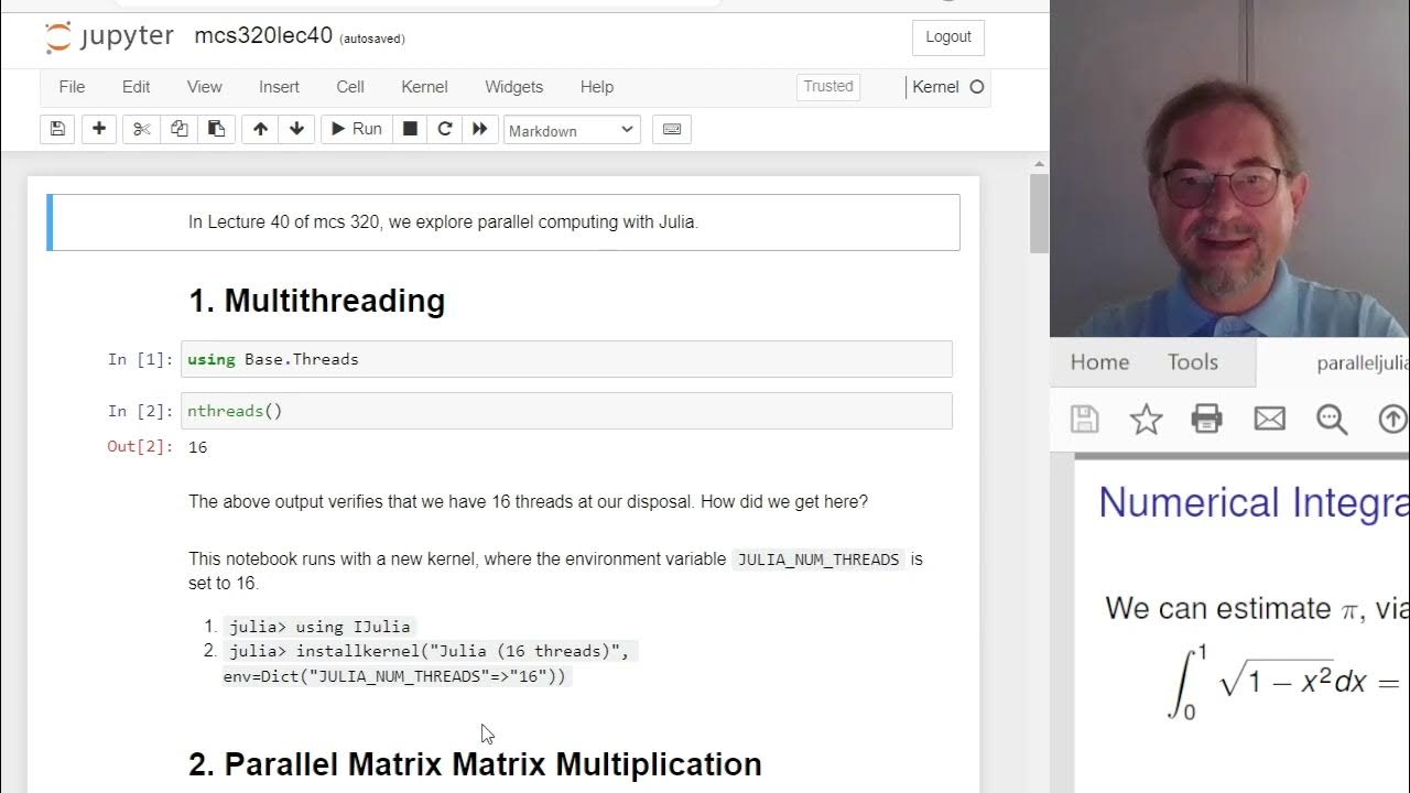 Parallel Computing with Julia, illustrated by numerical linear algebra ...
