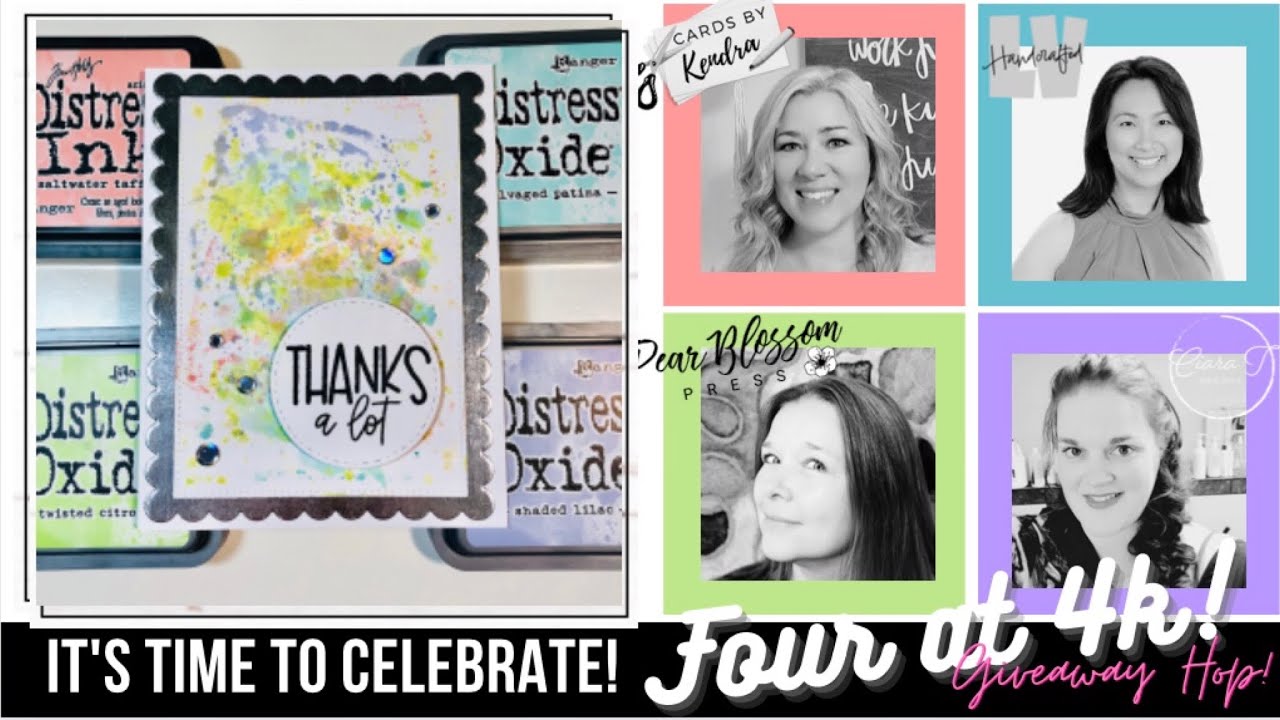Subbies Cards #FourAt4kGiveawayHop - 4K Subbies Hop & Giveaway! Project: Ink Splatter ...