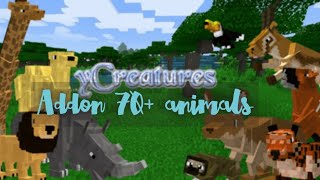 Minecraft bedrock Zoo addon in 1.14, YCreatures 70+ animals screenshot 1