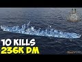 World of WarShips | Akizuki  | 10 KILLS | 236K Damage - Replay Gameplay 4K 60 fps