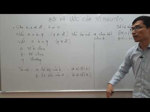 Video Toán lớp 6 - Bội và Ước của một số nguyên - Số nguyên - youtube