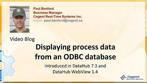 Displaying process data from an ODBC database