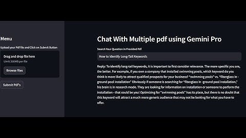 Chat/Query With PDF Using Gemini Pro - Generative AI With LangChain