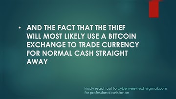 HOW TO RECOVER STOLEN OR LOST BITCOIN