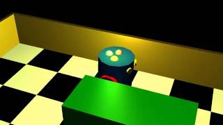 Robot simulation: blinking colored LEDs (Webots)