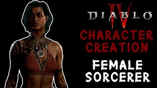 Diablo 4 Character Creation - Female Sorcerer ALL Customization Options (4K)