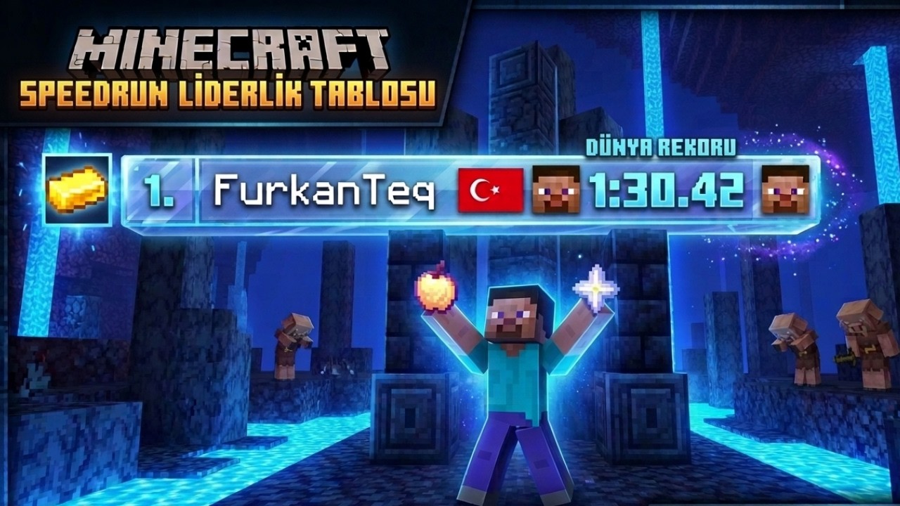 Minecraft'ta Nasıl Dünya Rekorundan Hızlı Nether'a Giriş Rekoru Kırdım? (1:30)