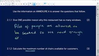 Past Papers 2022: Maths Literacy: Paper 2: Question 2.1