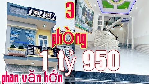 Bán Nhà mới  trệt 1 lầu 3 phòng 1 tỷ 950 Hóc Môn Phan Văn Hớn Cầu Lớn Ngã 3 Mỹ Hạnh Ng V Bứa 4.5x11m