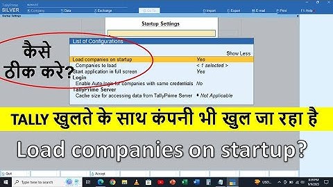 Load companies on startup in Tally Prime | Auto Company Load in TallyPrime | Startup in TallyPrime