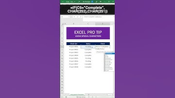 Excel Tutorial: How to Use CHAR 252 and CHAR 251 to Enhance Your Spreadsheet #howto #tutorial