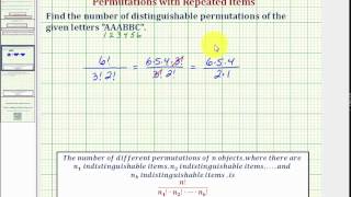Ex 1: Determine the Number of Permutations With Repeated Items