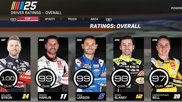 NASCAR 25 - All Drivers | List (PS5 UHD) [4K60FPS]