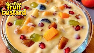 Perfect Fruit Custard ਬਣਉਣ ਦ ਰਜ फरट कसटरड रसप Fruit Custard Recipe