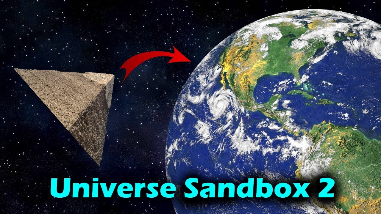 Dropping a Pyramid From Orbit [And at lightspeed] Universe Sandbox 2