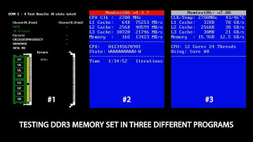 MemTest 86/86+ | TESTING DDR3 MEMORY SET IN THREE DIFFERENT PROGRAMS