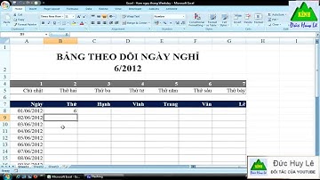 Excel - Cách dùng hàm Weekday trong Excel
