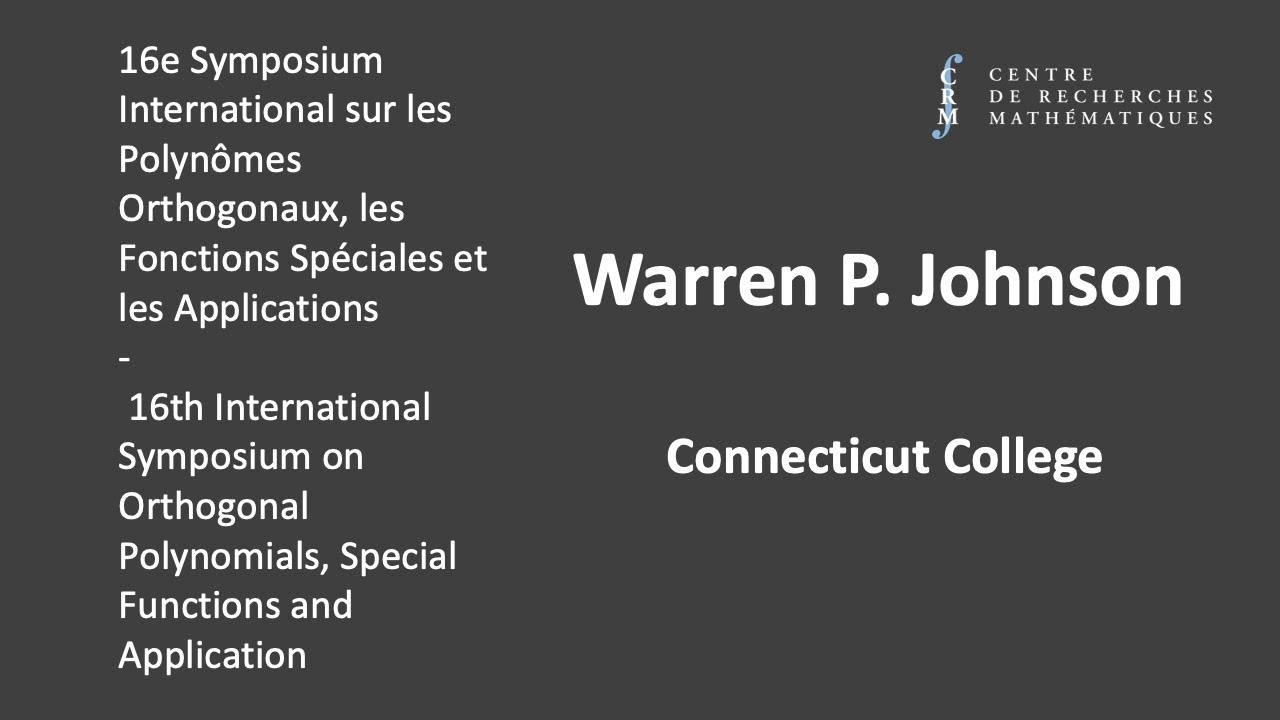Warren P Johnson Notes On The Lagrange Inversion Formula YouTube Warren p johnson notes on the lagrange inversion formula youtube