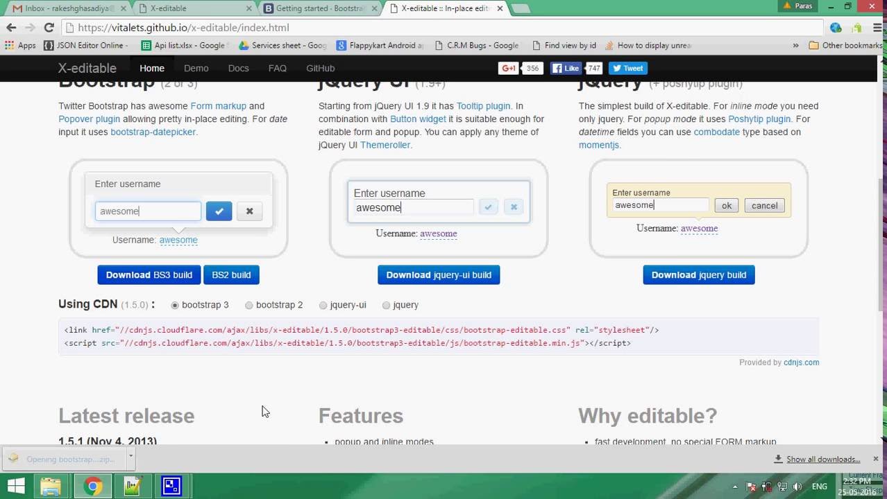 Xeditable table YouTube