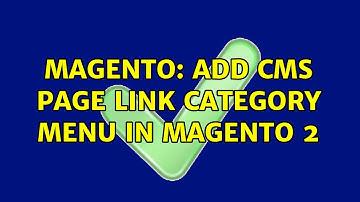 Magento: add CMS page link category menu in Magento 2