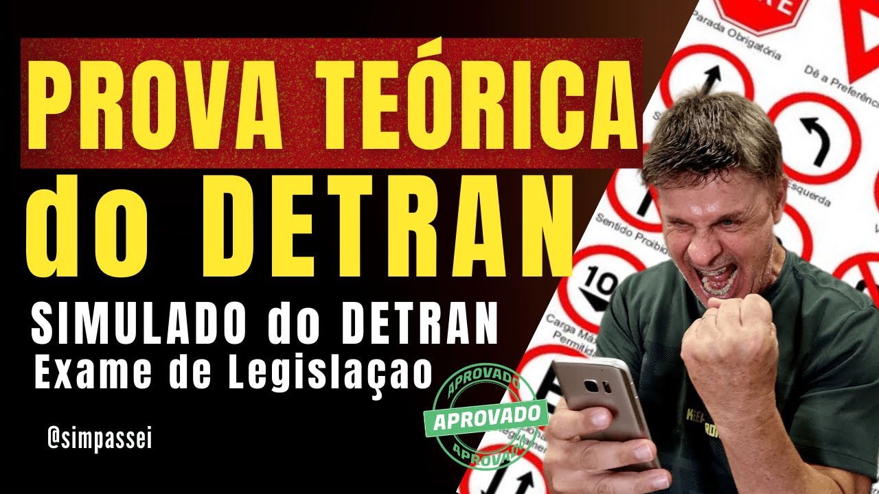 Simulado do DETRAN. Questões da Prova teórica do DETRAN. Exame ...