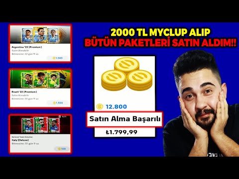 2000 TL YATIRIP BÜTÜN PAKETLERİ SATIN ALDIM!! MESSI, NEYMAR... EFOOTBALL 2023 MOBILE
