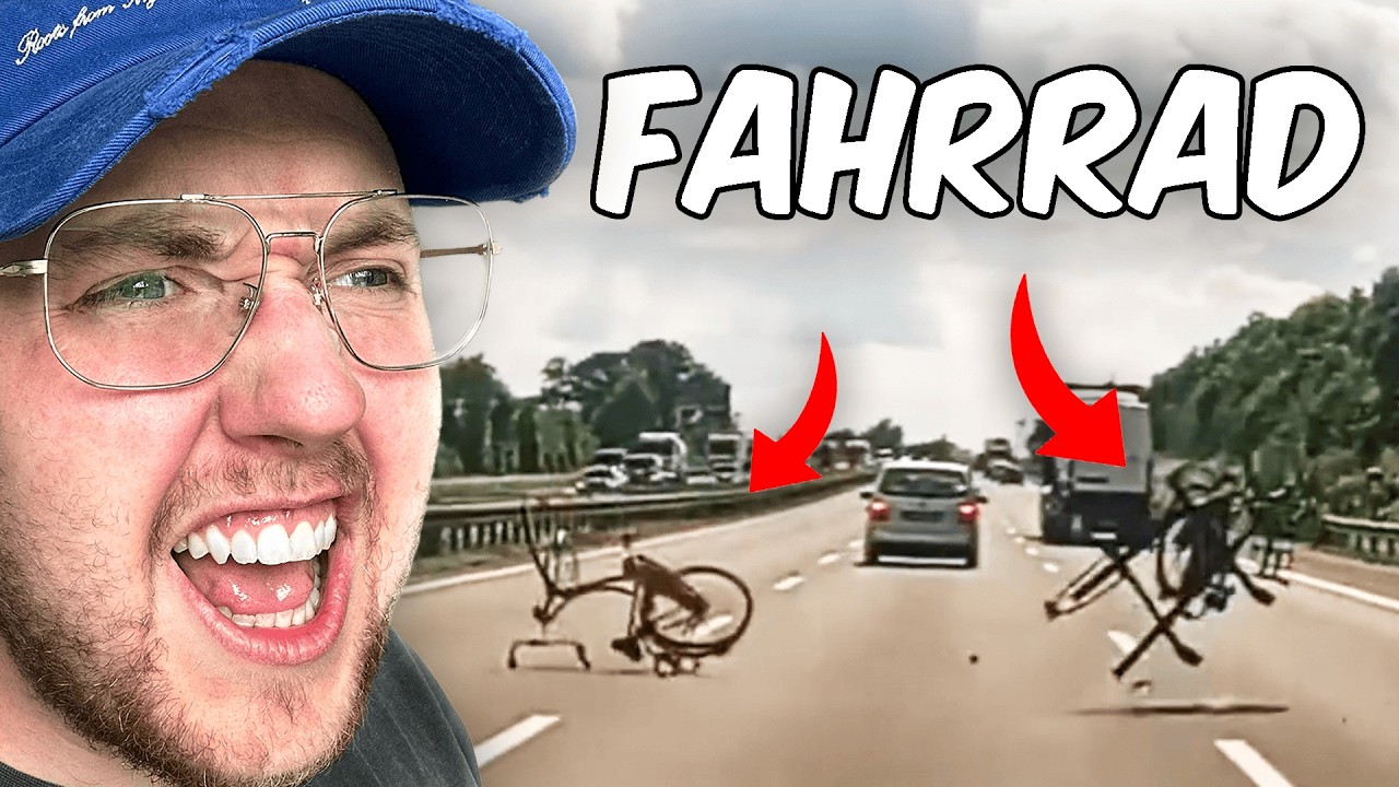 FAHRRAD auf AUTOBAHN & dämliche ÜBERHOLMANÖVER | German Dashcam Reaktion