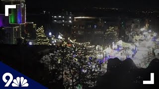 Fresh snow and holiday lights make for pretty scene in Boulder