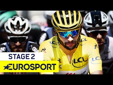 تصویری: تور دو فرانس 2018: پیتر ساگان در مرحله 2 پیروز شد و به رنگ زرد رفت