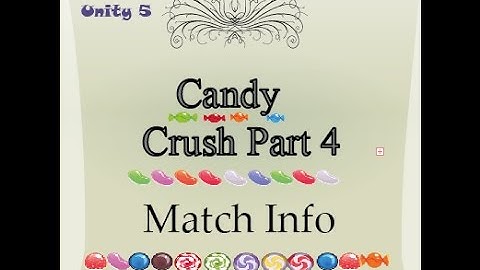 Candy Crush Tutorial Part4 Unity 5