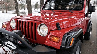 Ceramic Coated This 1997 Red Jeep Wrangler TJ