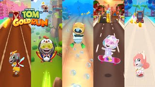 Talking Tom Gold Run Candyland vs Flying vs Underwater vs Skateboard vs Water Park Android Gameplay screenshot 2