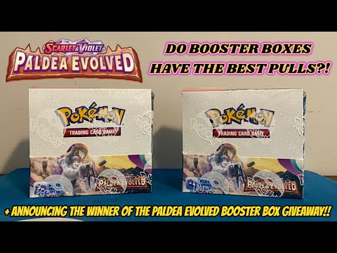 I opened TWO PALDEA EVOLVED BOOSTER BOXES to try and COMPLETE THE SET!! + BOOSTER BOX GIVEAWAY!!