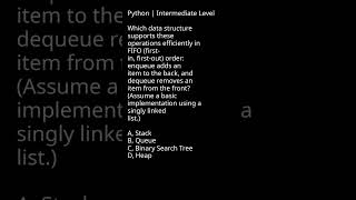 Data Structures for FIFO Operations #BinarySearchTree #Heap #CS