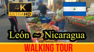 🇳🇮【4K 60fps】León - Walking Tour - Nicaragua