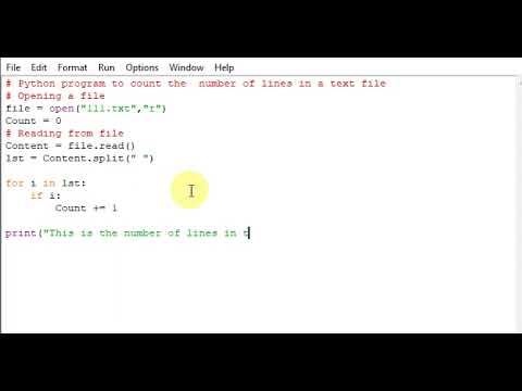 Python program to count the  number of lines in a text file