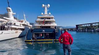 ARRIVAL & DOCKING of B2 86m Mega Yacht 2 FEBRUARY 2023 @ PORT HERCULES MONACO @emmansvlogfr