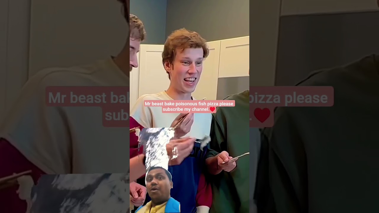 Mr beast bake poisonous fish pizza please subscribe my channel.